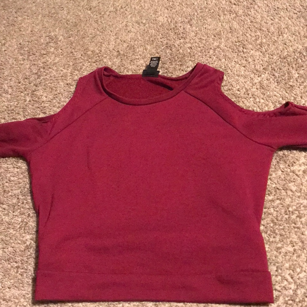 Maroon top